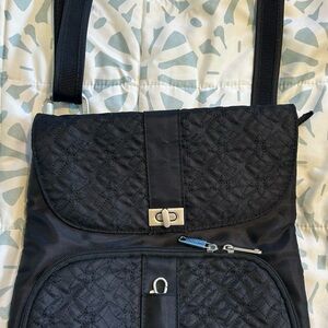 Travelon Black Quilted Crossbody Bag